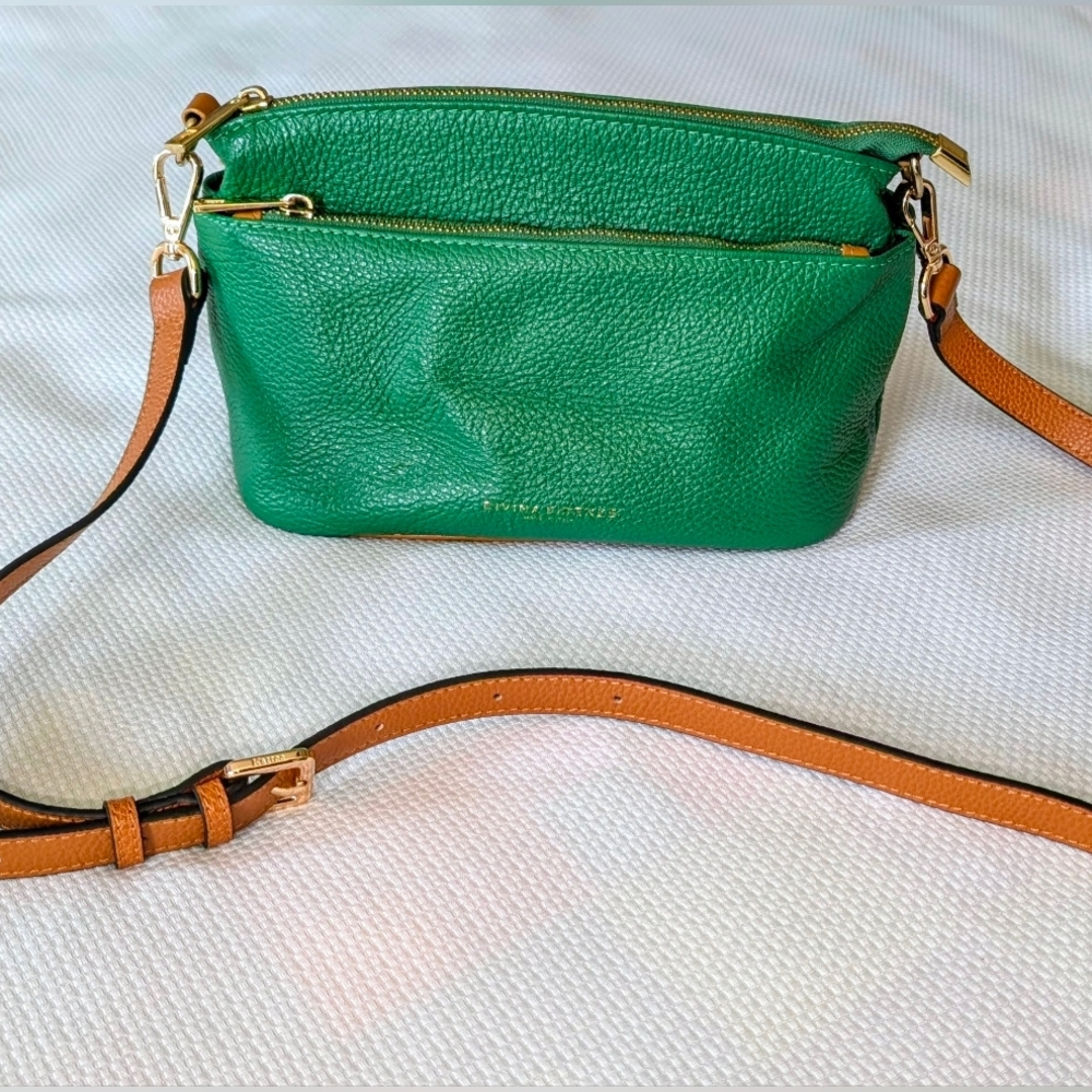 Leather DIVINA FIRENZE Crossbody/Clutch Purse; EXCELLENT Pre-Owned Condition